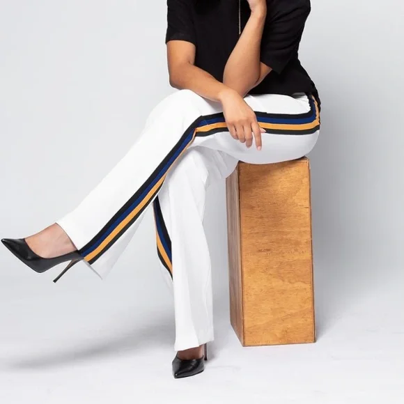 Zara side stripes wide leg trouser pant - Picture 12 of 13